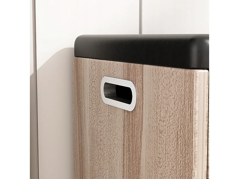 HOLZSCHUHKASTEN MIT SITZABLAGE, 2 REGALE, ZU ÖFFNEN, HELLES EICHE