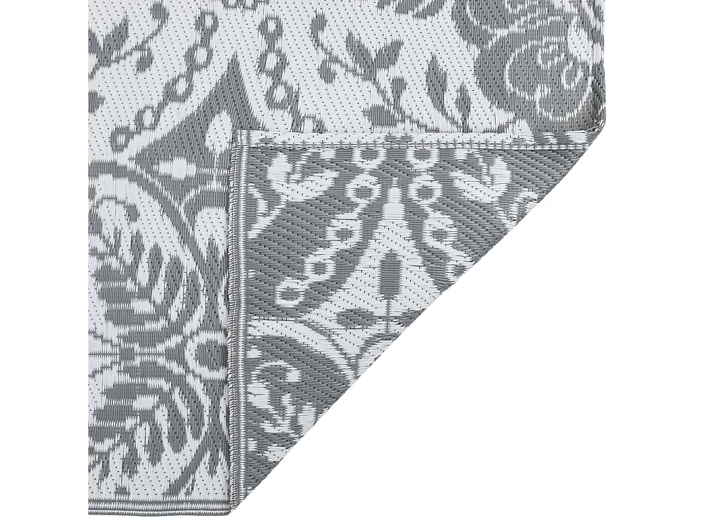 Tapete de Exterior ARAKIL Cinzento Claro 120x180 cm em Polipropileno