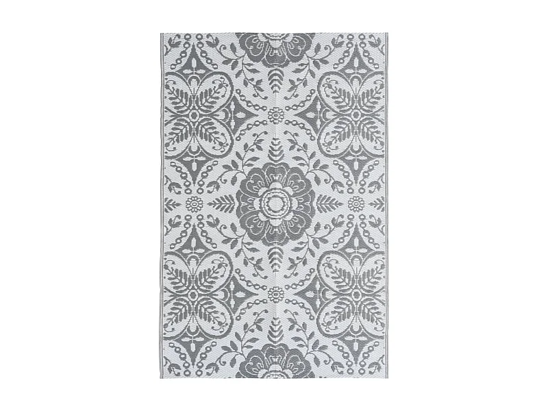 Tapete de Exterior ARAKIL Cinzento Claro 120x180 cm em Polipropileno