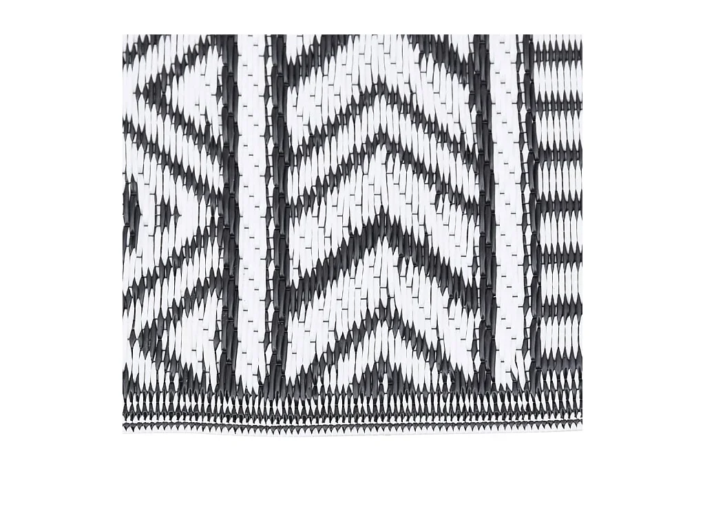 Outdoor-Teppich Schwarz 80x150 cm PP