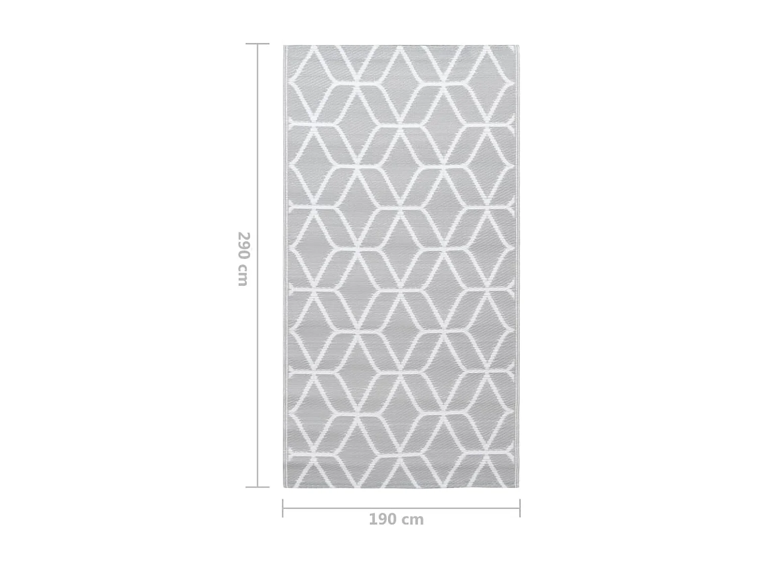 Tapete de Exterior ARAKIL 190x290 cm Cinzento em Polipropileno