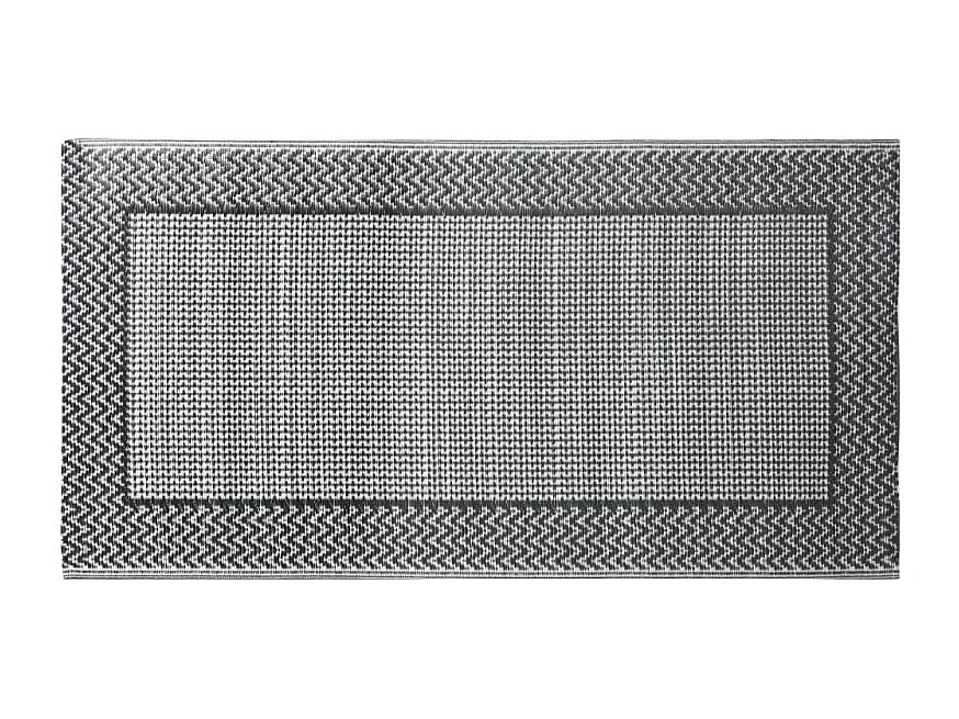 Tapete de Exterior Cinzento 80x150 cm em Polipropileno