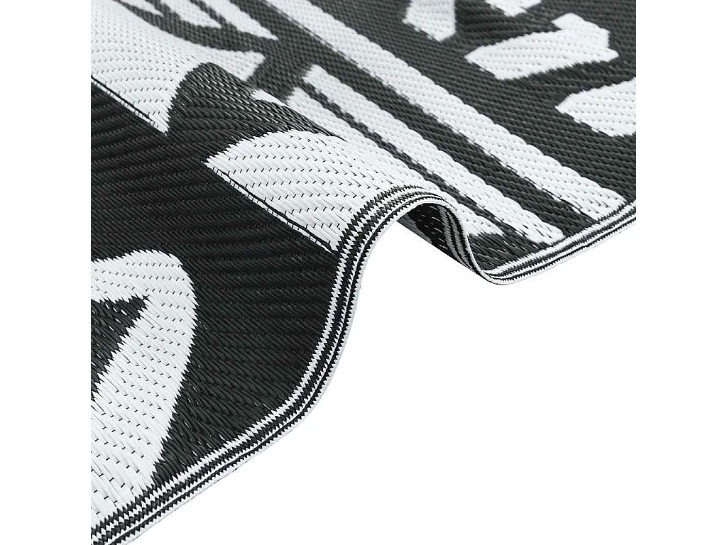 vidaXL Tapis d'extérieur Noir 160x230 cm PP