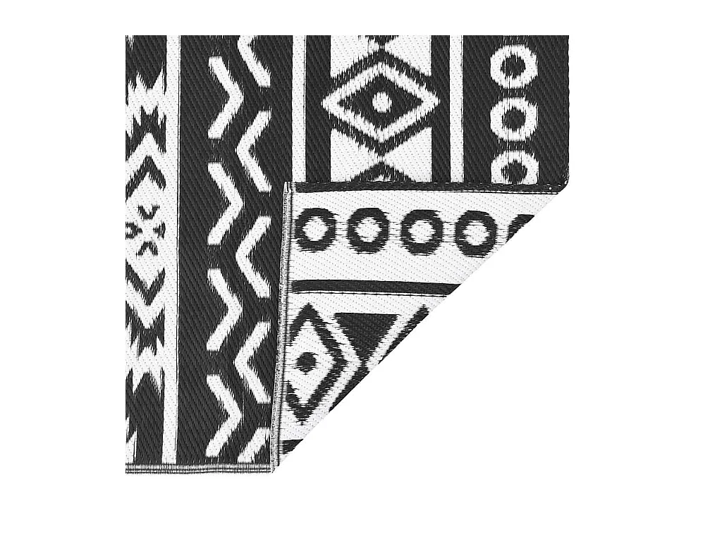 Outdoor-Teppich Schwarz 160x230 cm PP