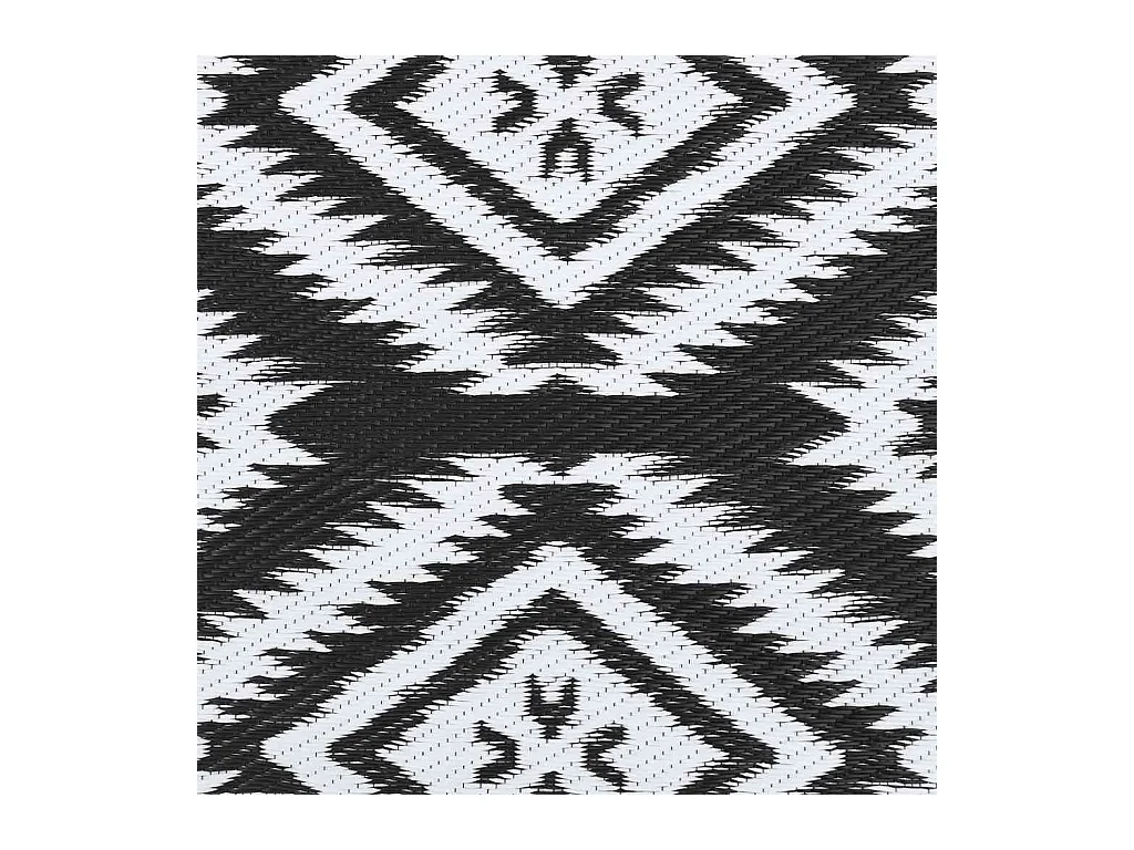 Outdoor-Teppich Schwarz 160x230 cm PP