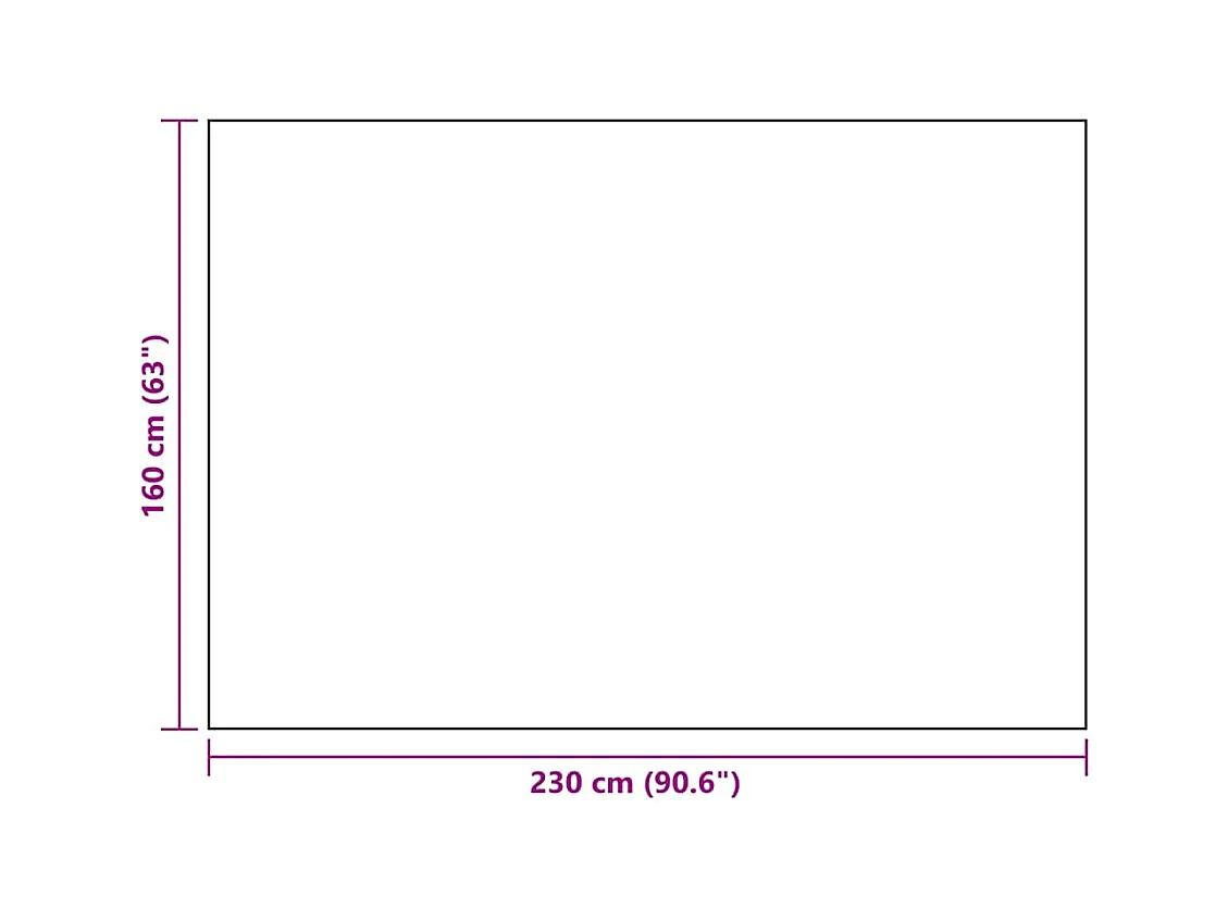 Outdoor-Teppich Schwarz 160x230 cm PP