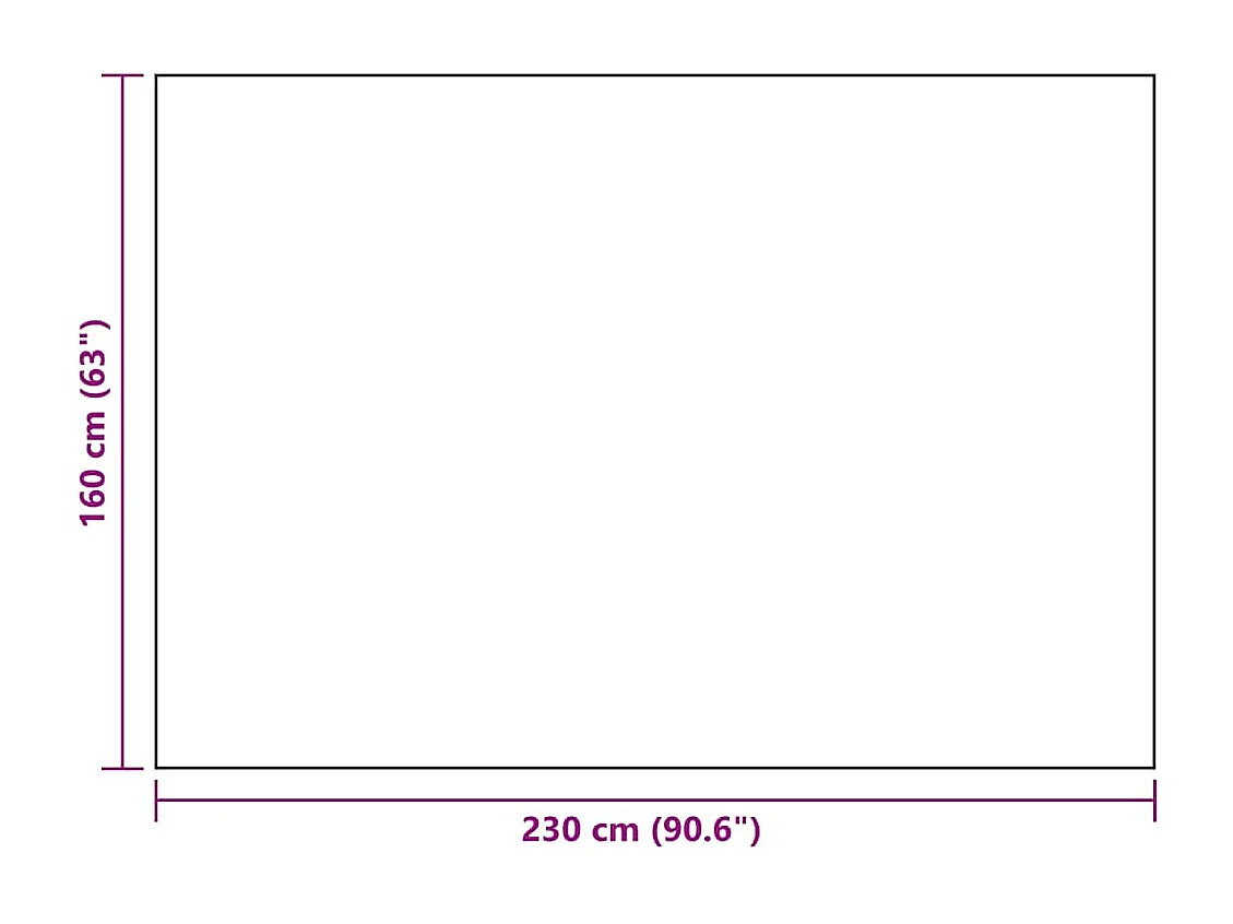 Outdoor-Teppich Schwarz 160x230 cm PP