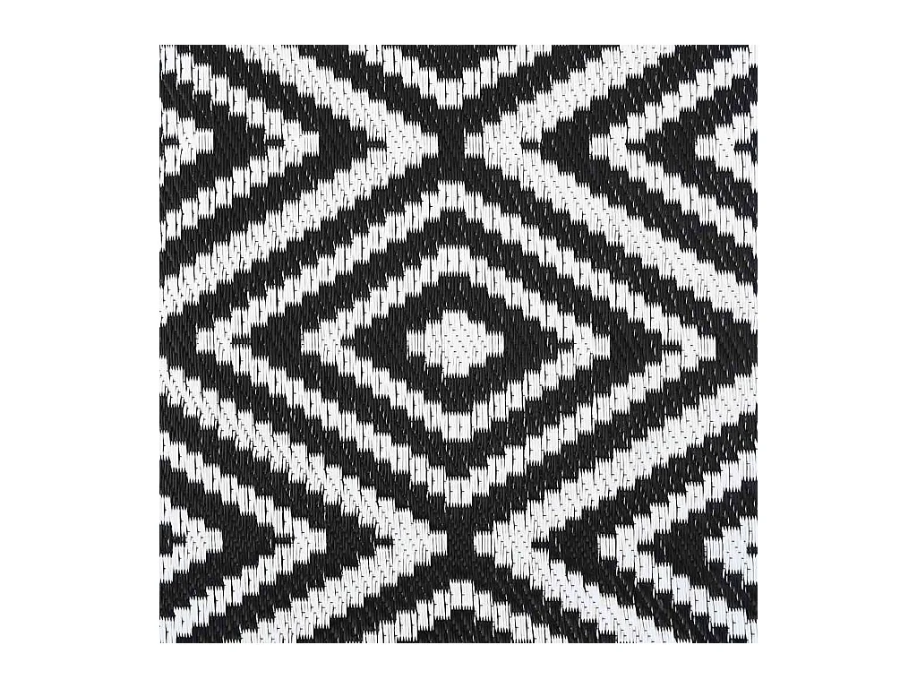 vidaXL Tapis d'extérieur Blanc et noir 190x290 cm PP