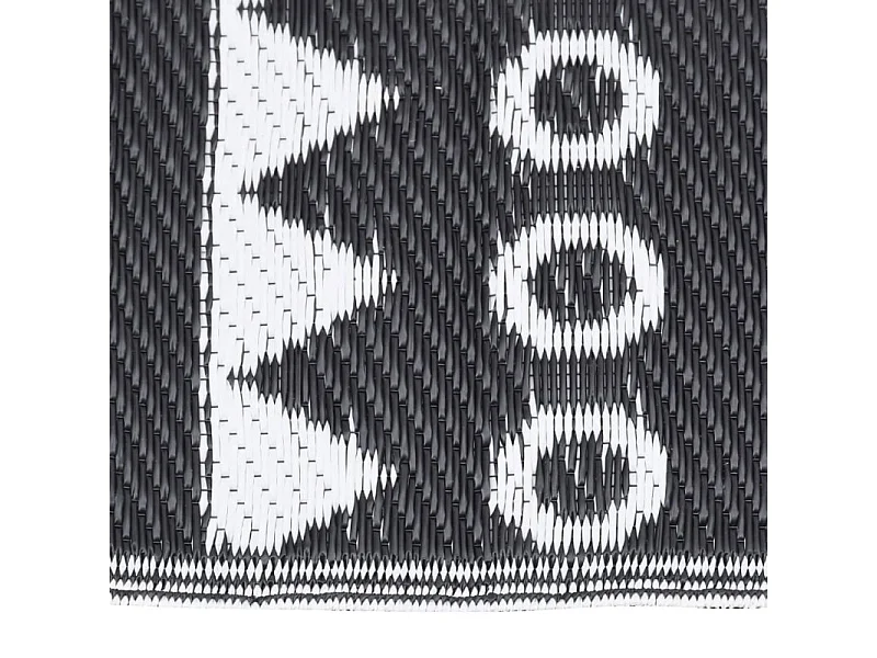 Outdoor-Teppich Schwarz 140x200 cm PP