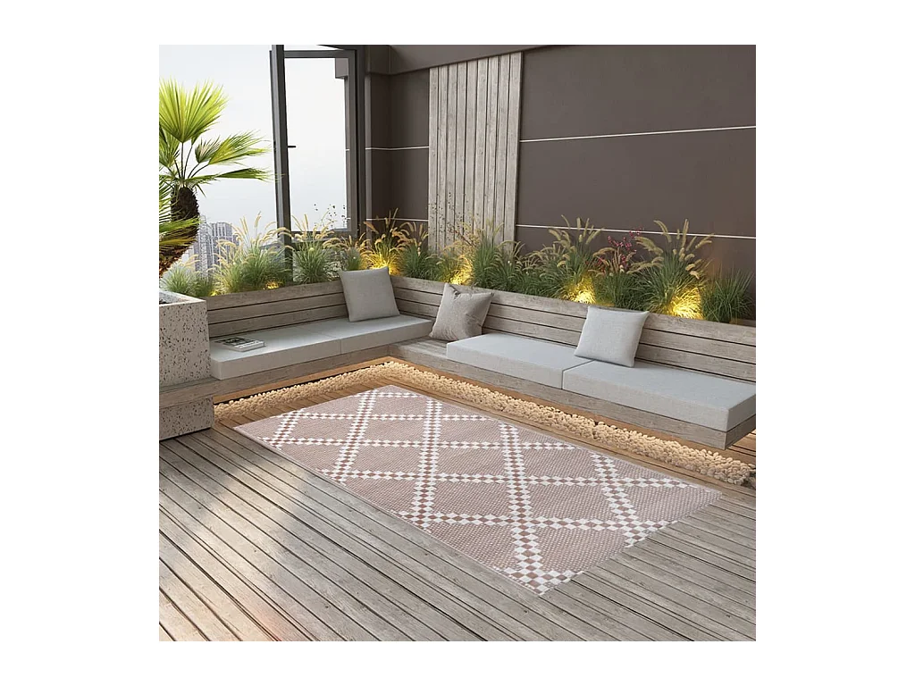 Tapis d extérieur ARAKIL marron 120x180 cm PP