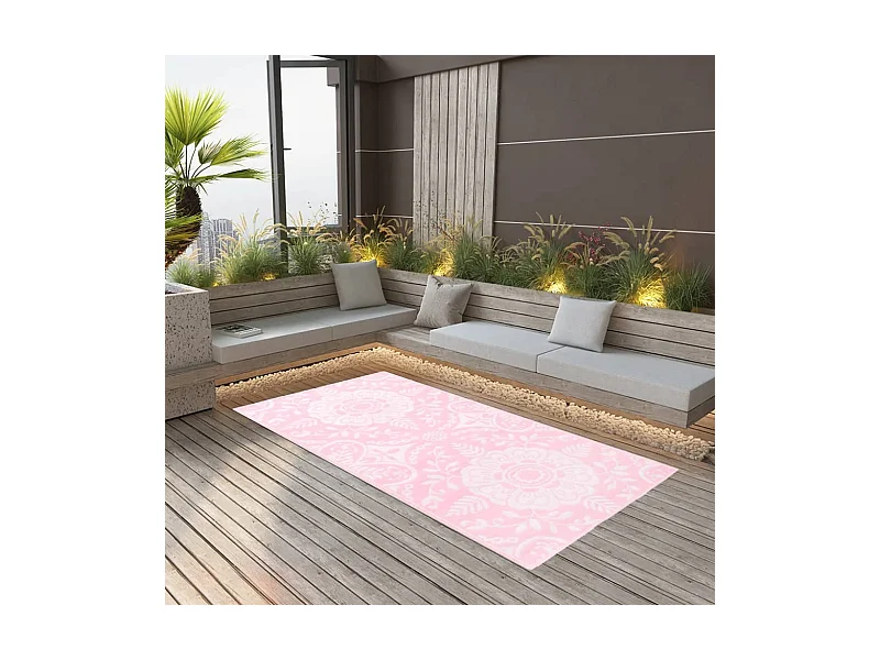 Outdoor-Teppich Rosa 120x180 cm PP