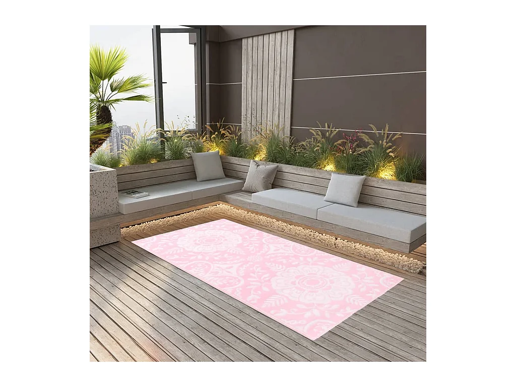 Outdoor-Teppich Rosa 120x180 cm PP