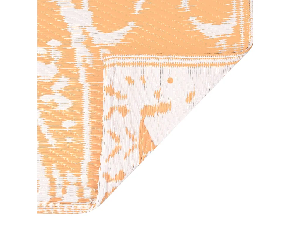 vidaXL Tapis d'extérieur Orange et blanc 80x150 cm PP