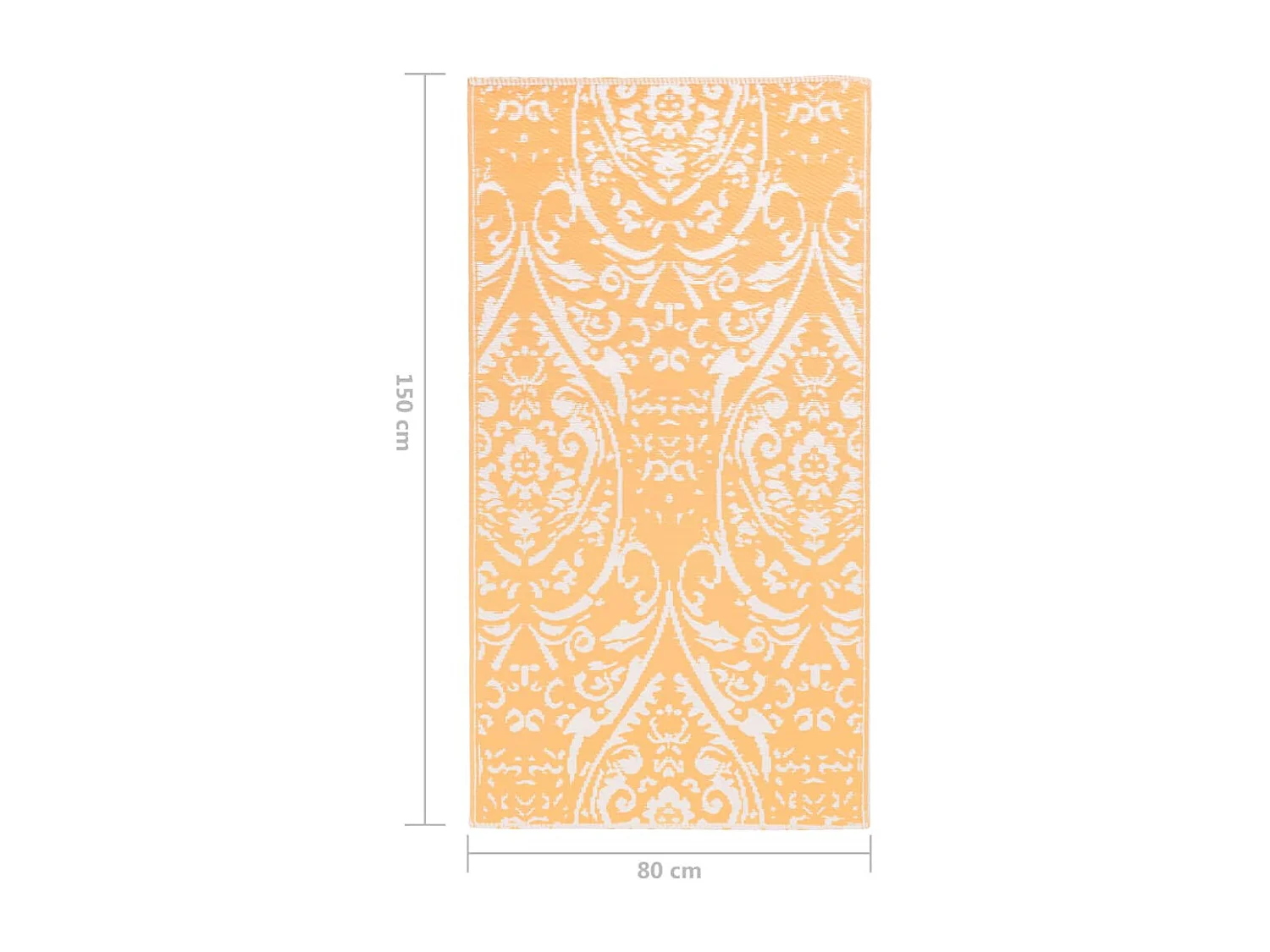 vidaXL Tapis d'extérieur Orange et blanc 80x150 cm PP