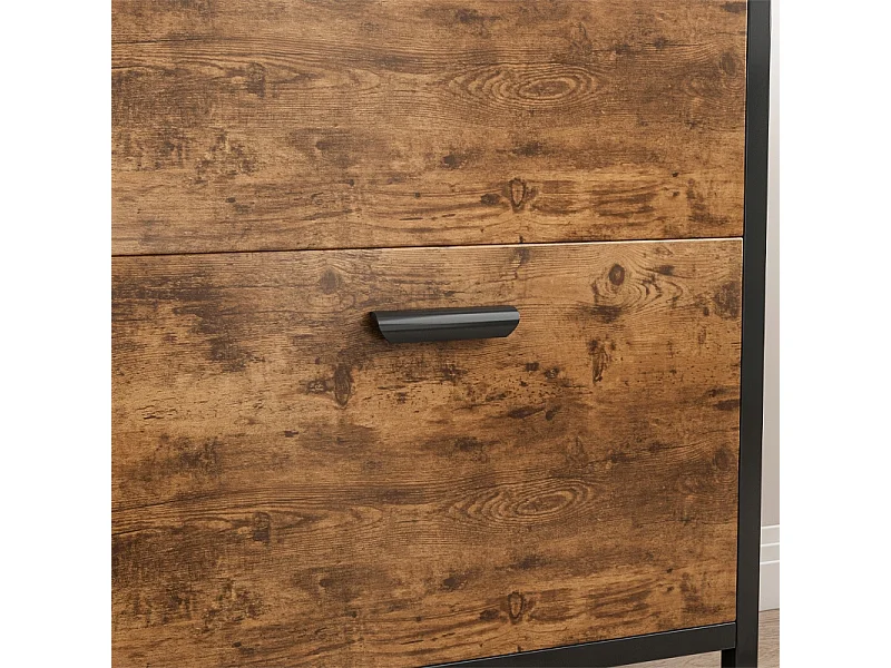 RUSTIKALER SCHUHKASTEN IN BRAUN FÜR DEN FLUR INDUSTRIELL VINTAGE 3 REGALE