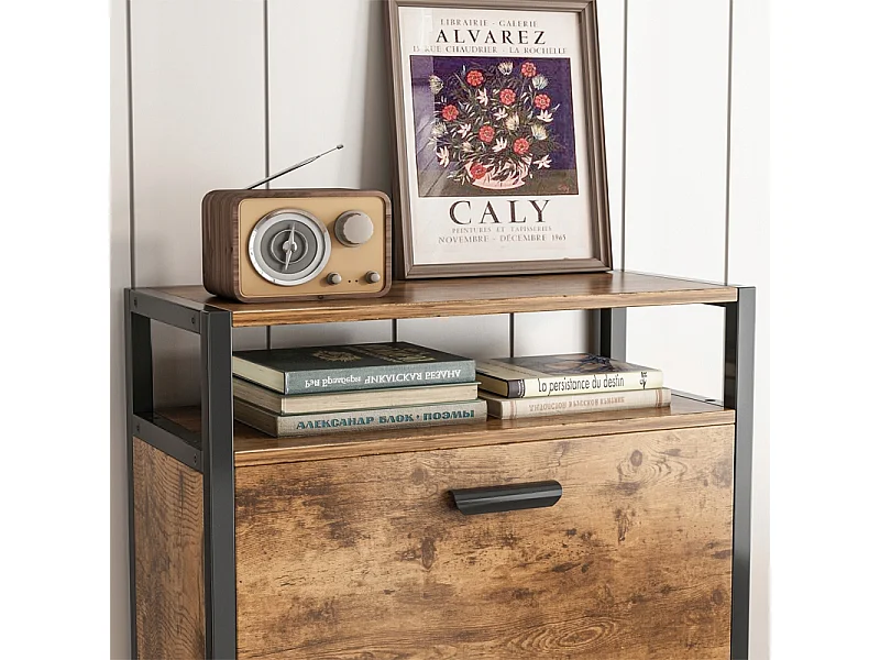 RUSTIKALER SCHUHKASTEN IN BRAUN FÜR DEN FLUR INDUSTRIELL VINTAGE 3 REGALE