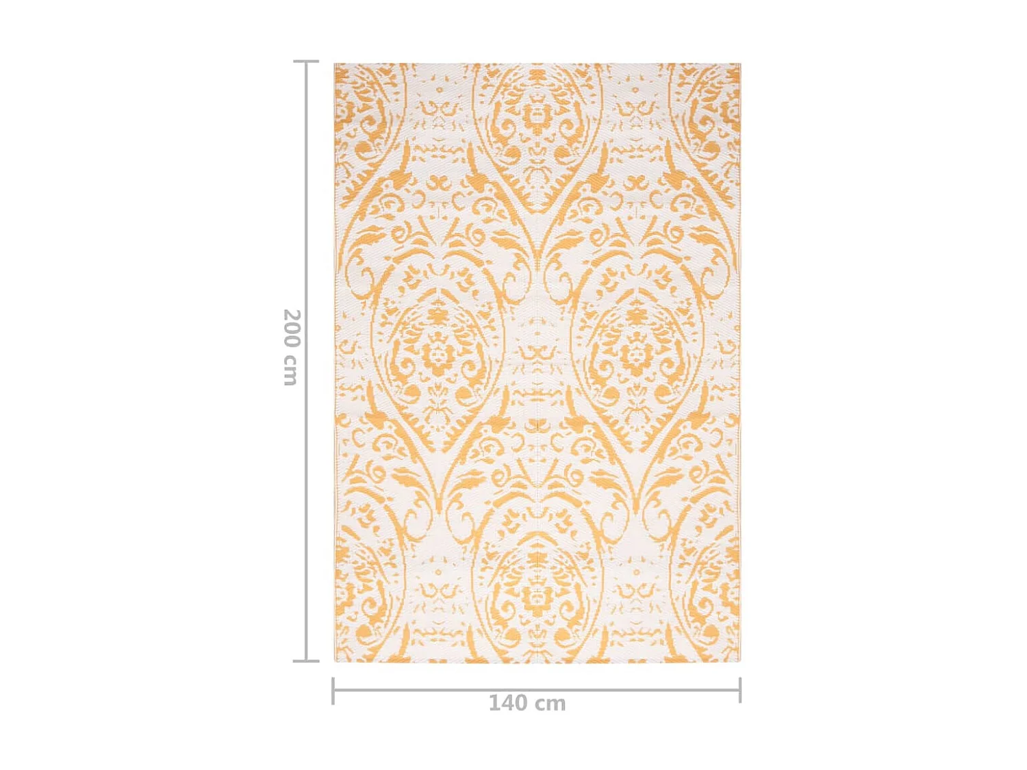 Tapis d extérieur Jaune 140x200 cm PP
