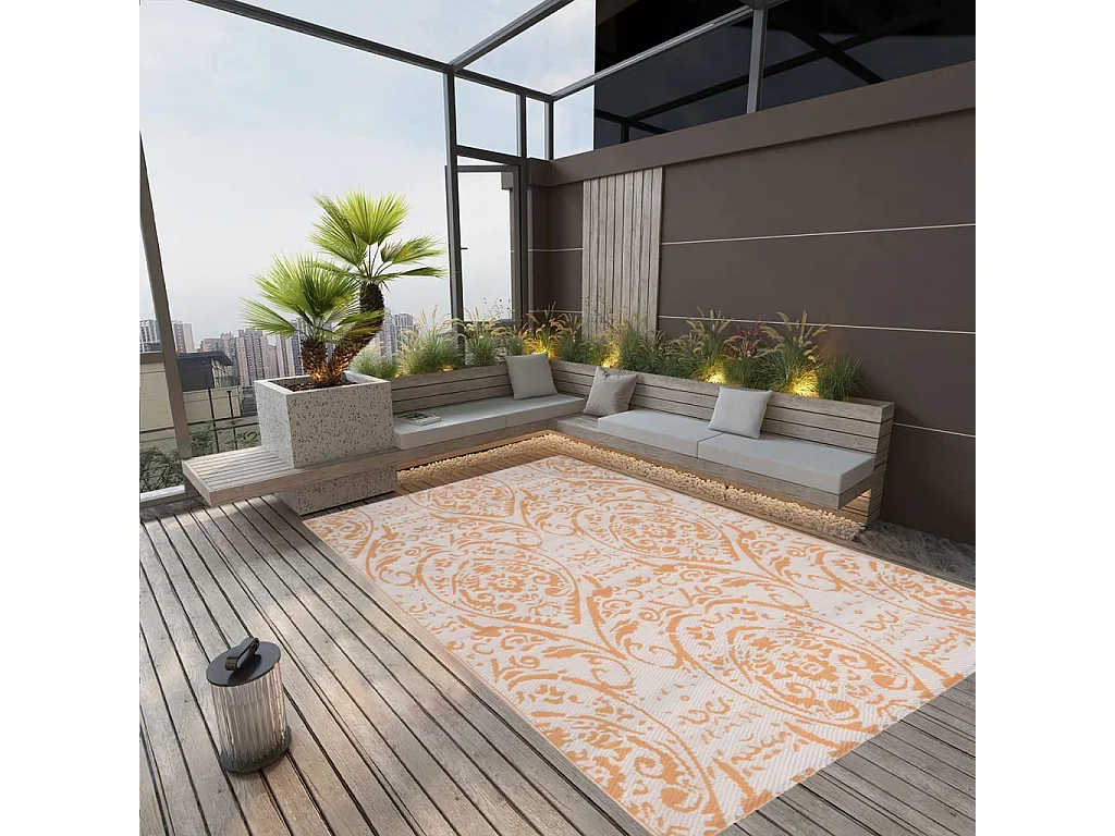 Tapis d extérieur Jaune 140x200 cm PP