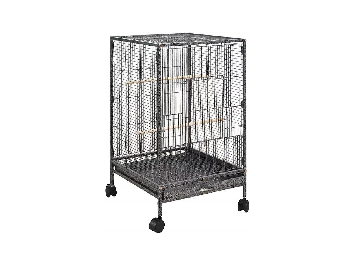 CAGE MÉTALLIQUE POUR OISEAUX EXOTIQUES VOLIÈRE POUR PERROQUETS CANARI