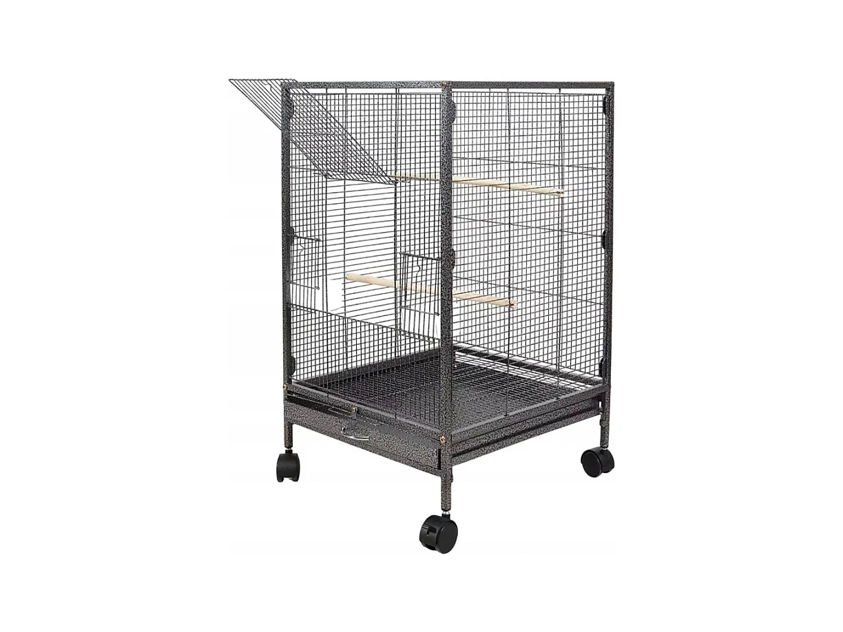 CAGE MÉTALLIQUE POUR OISEAUX EXOTIQUES VOLIÈRE POUR PERROQUETS CANARI
