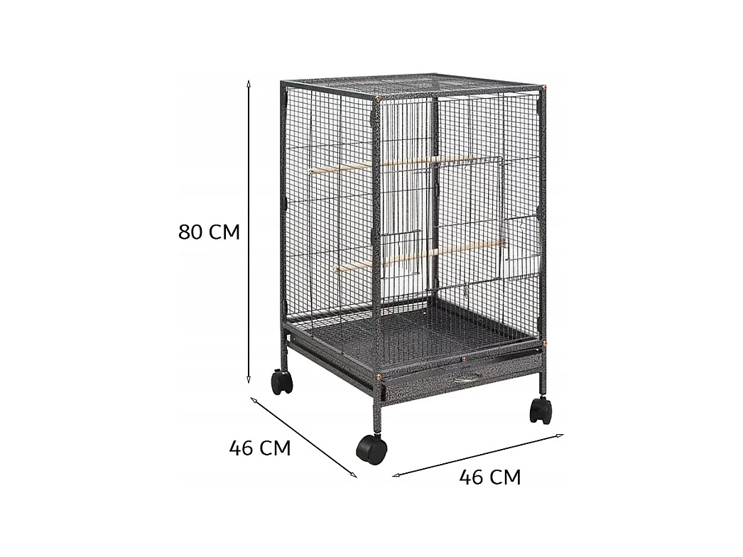 CAGE MÉTALLIQUE POUR OISEAUX EXOTIQUES VOLIÈRE POUR PERROQUETS CANARI