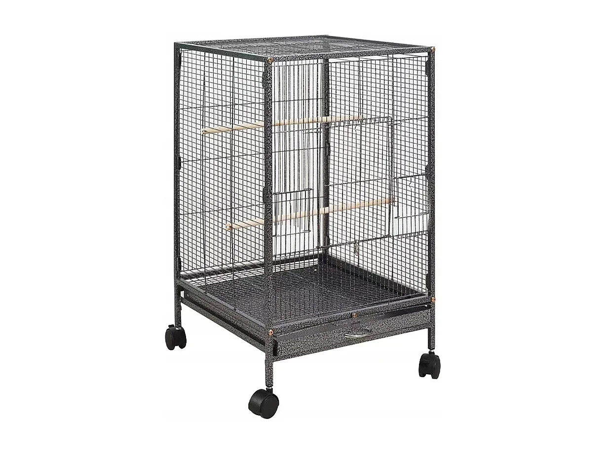 CAGE MÉTALLIQUE POUR OISEAUX EXOTIQUES VOLIÈRE POUR PERROQUETS CANARI