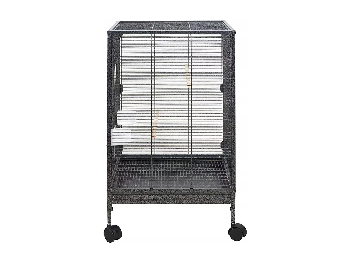 CAGE MÉTALLIQUE POUR OISEAUX EXOTIQUES VOLIÈRE POUR PERROQUETS CANARI