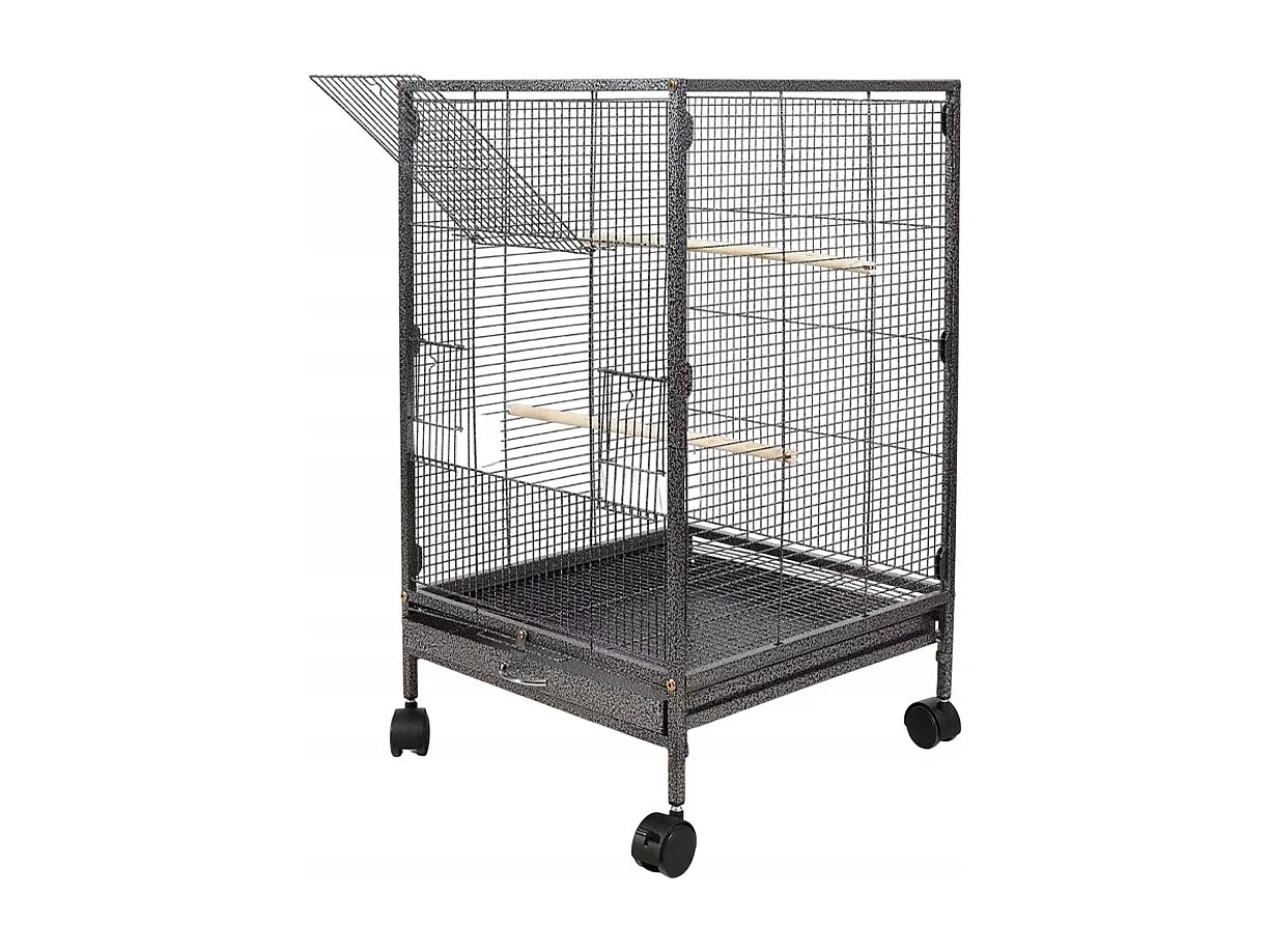 CAGE MÉTALLIQUE POUR OISEAUX EXOTIQUES VOLIÈRE POUR PERROQUETS CANARI