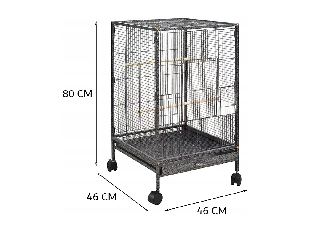 CAGE MÉTALLIQUE POUR OISEAUX EXOTIQUES VOLIÈRE POUR PERROQUETS CANARI