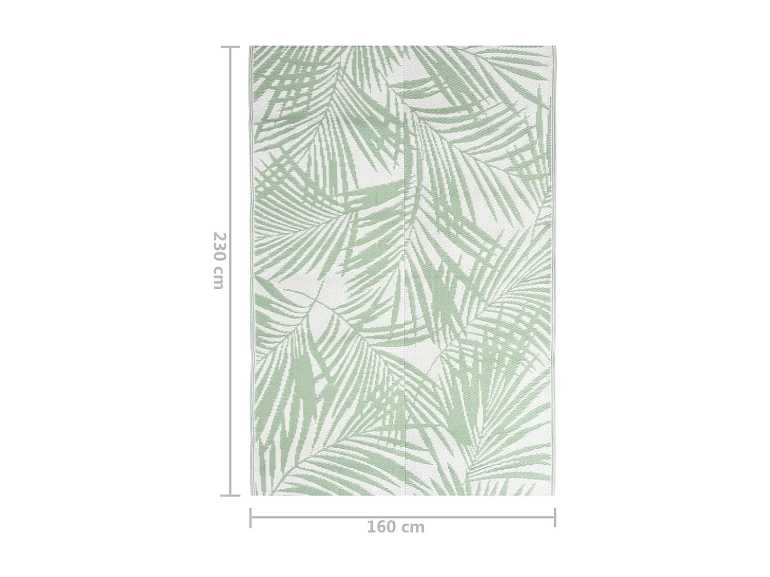 Tapete de Exterior ARAKIL 160x230 cm Verde para Varanda e Jardim