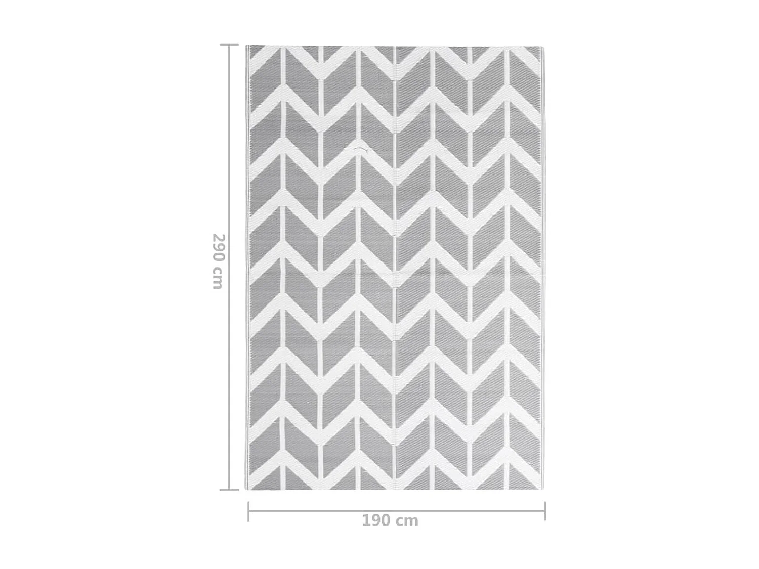 vidaXL Tapis d'extérieur Gris 190x290 cm PP