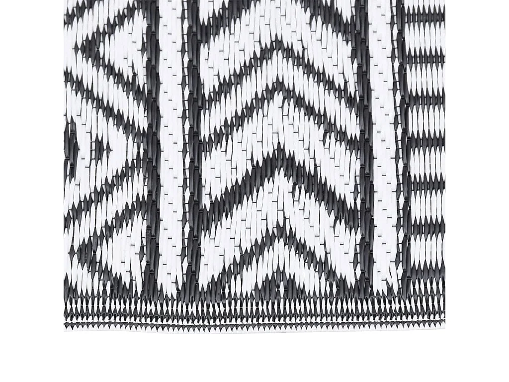 Outdoor-Teppich Schwarz 190x290 cm PP