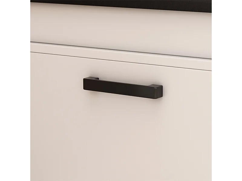 ARMÁRIO PARA SAPATOS BRANCO COM ASSENTO E COMPARTIMENTO PARA ARMAZENAMENTO ANTES DO HALL DE ENTRADA 2 PRATELEIRAS ABERTAS