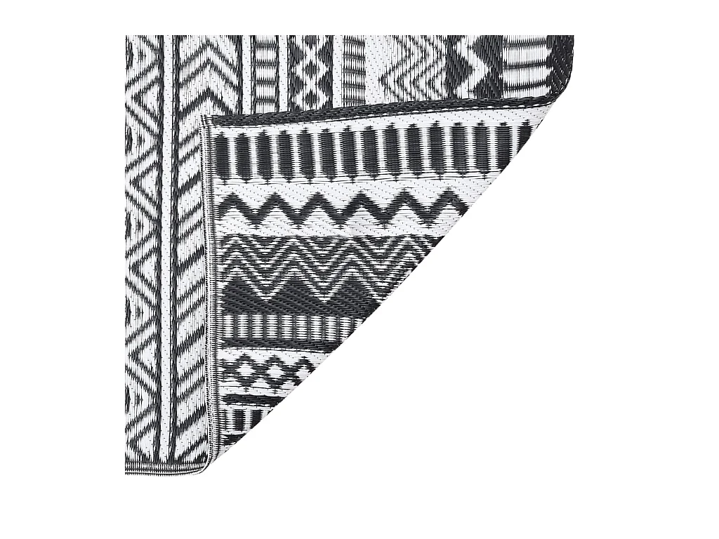 vidaXL Tapis d'extérieur Noir 80x150 cm PP