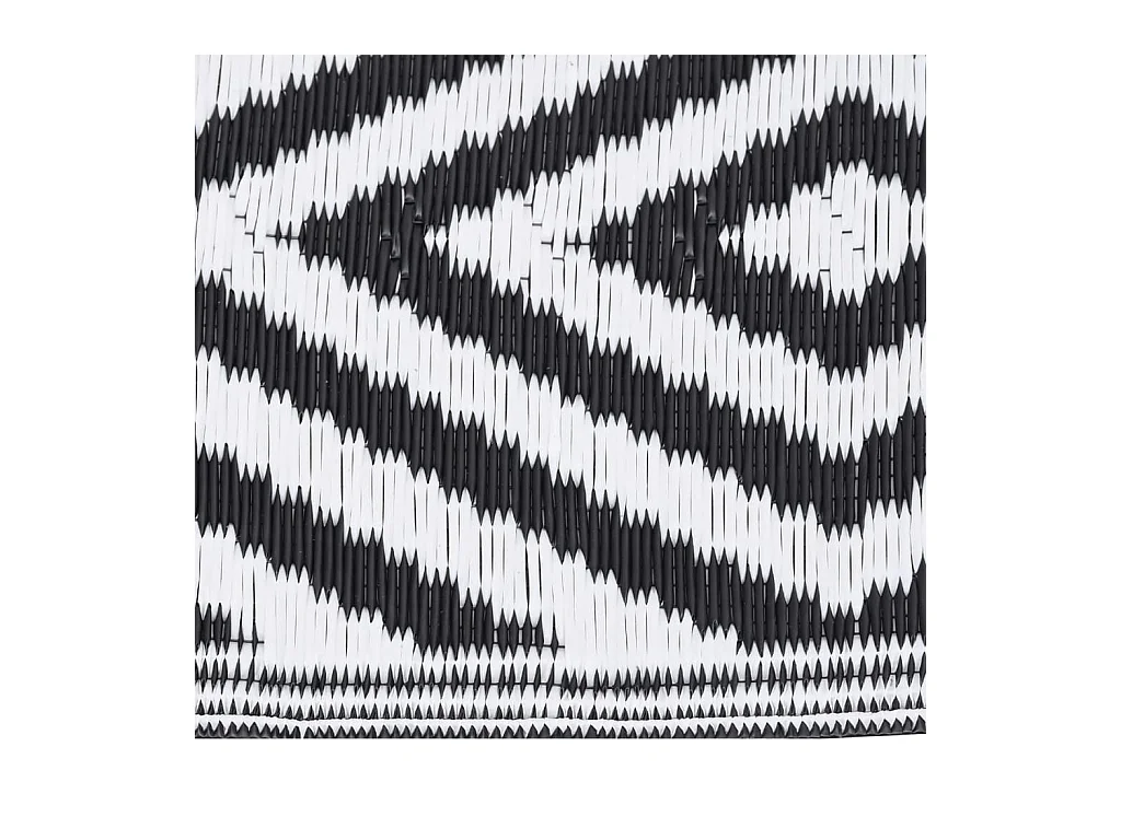 Outdoor-Teppich Schwarz 140x200 cm PP