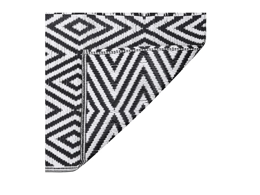 Outdoor-Teppich Schwarz 140x200 cm PP