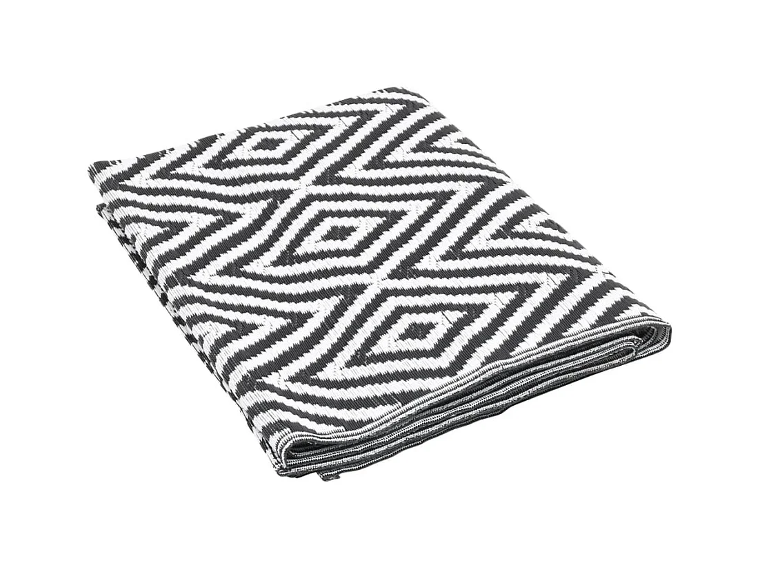 Outdoor-Teppich Schwarz 140x200 cm PP