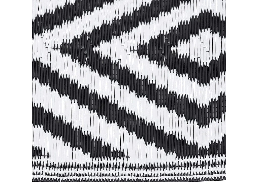 Outdoor-Teppich Schwarz 140x200 cm PP