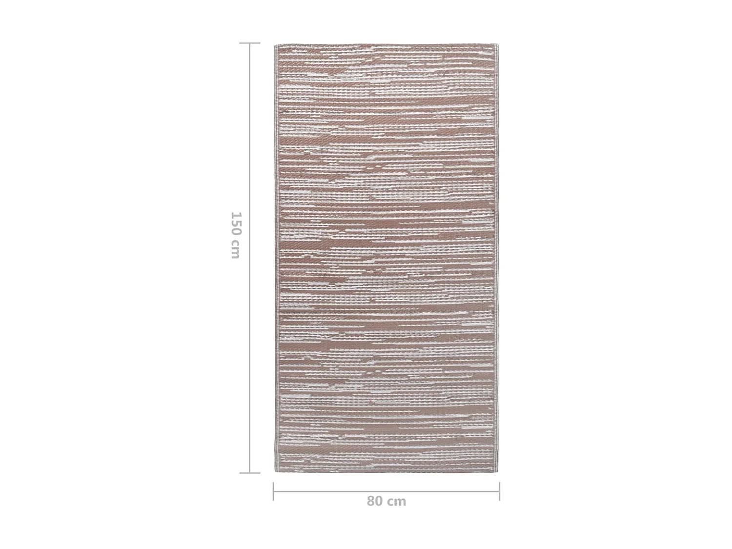 vidaXL Tapis d'extérieur Marron 80x150 cm PP