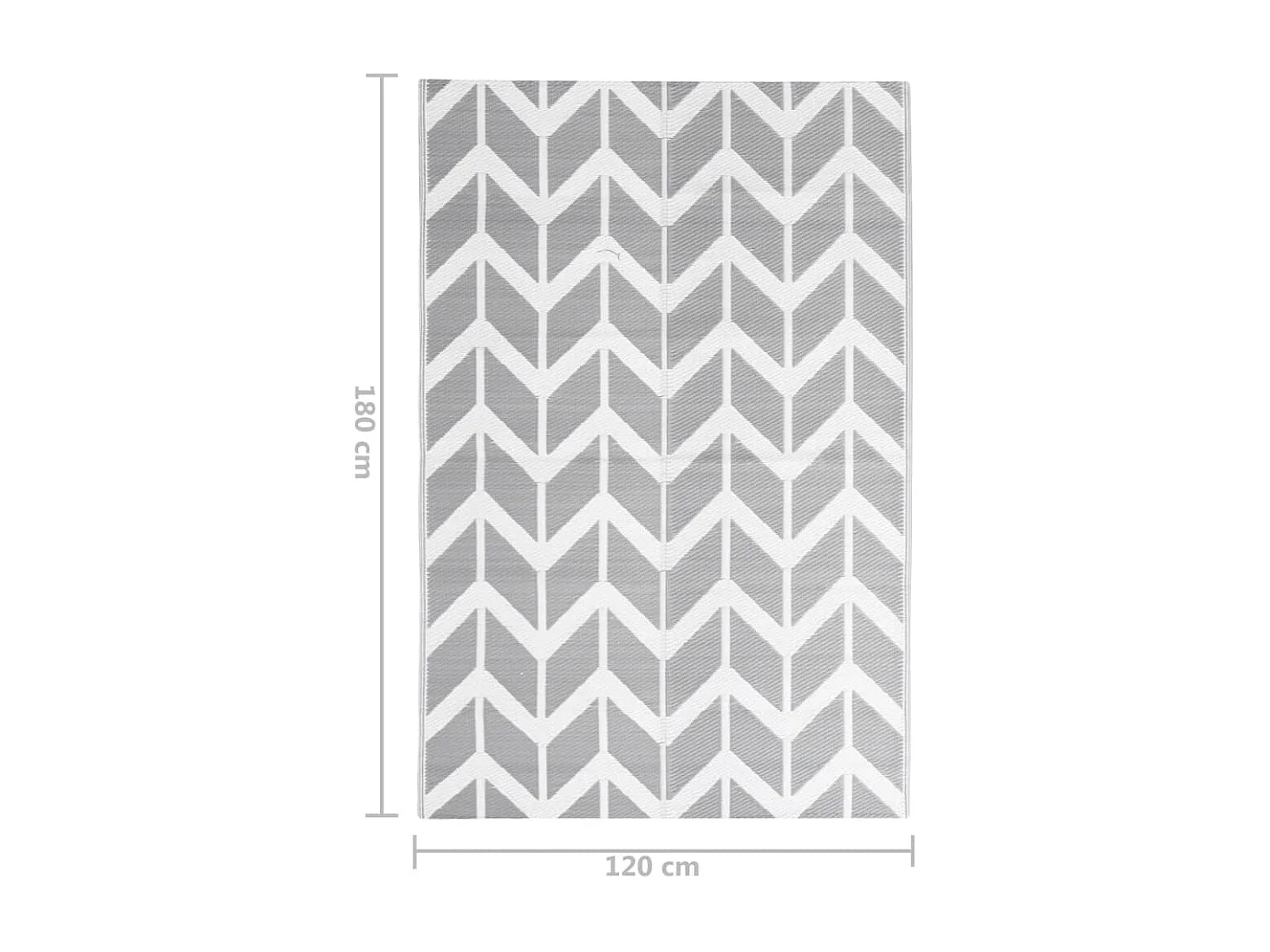 vidaXL Tapis d'extérieur Gris 120x180 cm PP