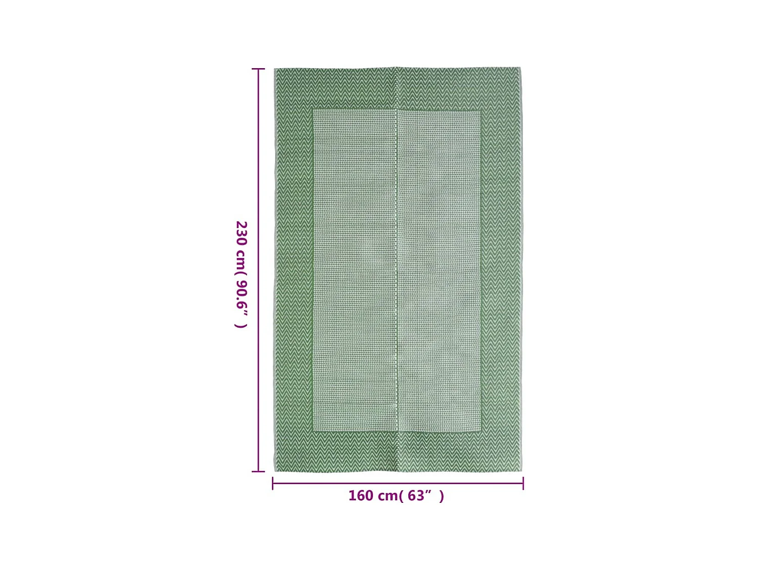 vidaXL Tapis d'extérieur Vert 160x230 cm PP