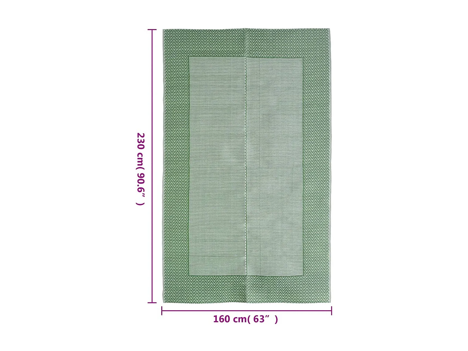 vidaXL Tapis d'extérieur Vert 160x230 cm PP