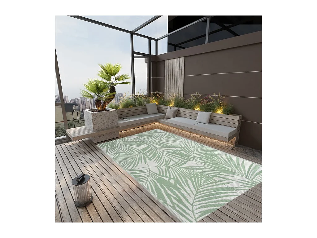 Tapis d extérieur Vert 140x200 cm PP