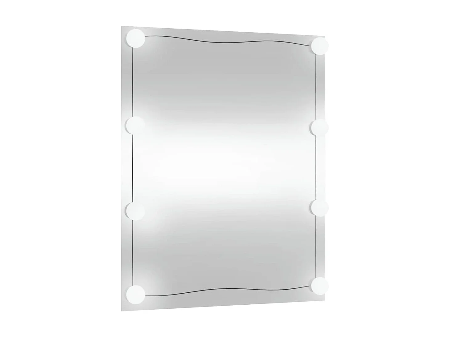 Espelho de Parede Retangular com Luzes LED e Design Moderno 50x60 cm