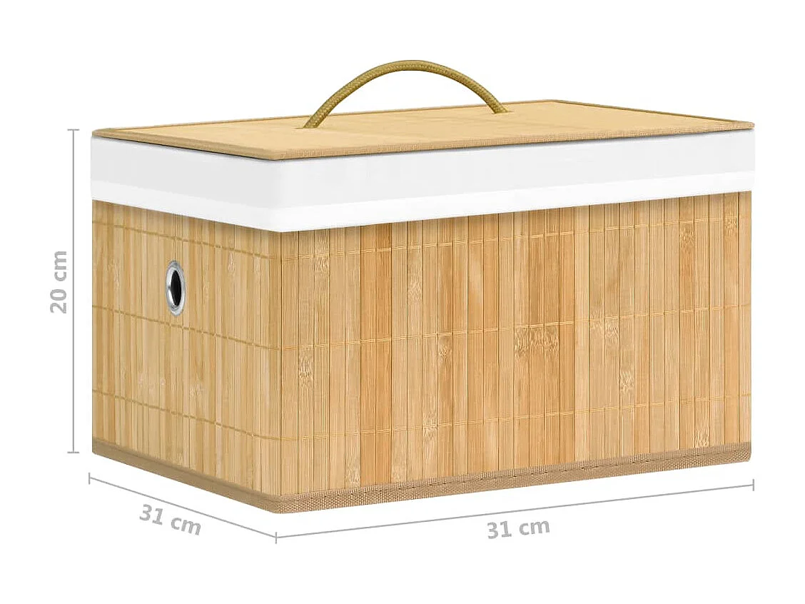 Bambus-Aufbewahrungsboxen 4 Stk.