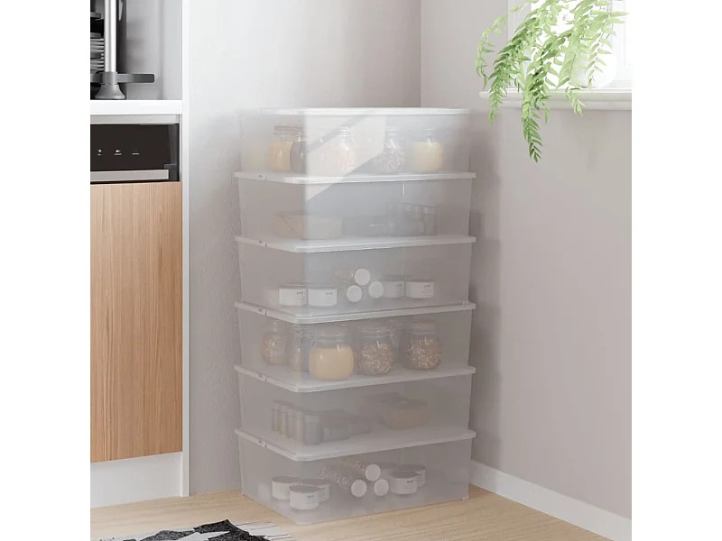 Aufbewahrungsboxen 6 Stk. Kunststoff 10 L Stapelbar