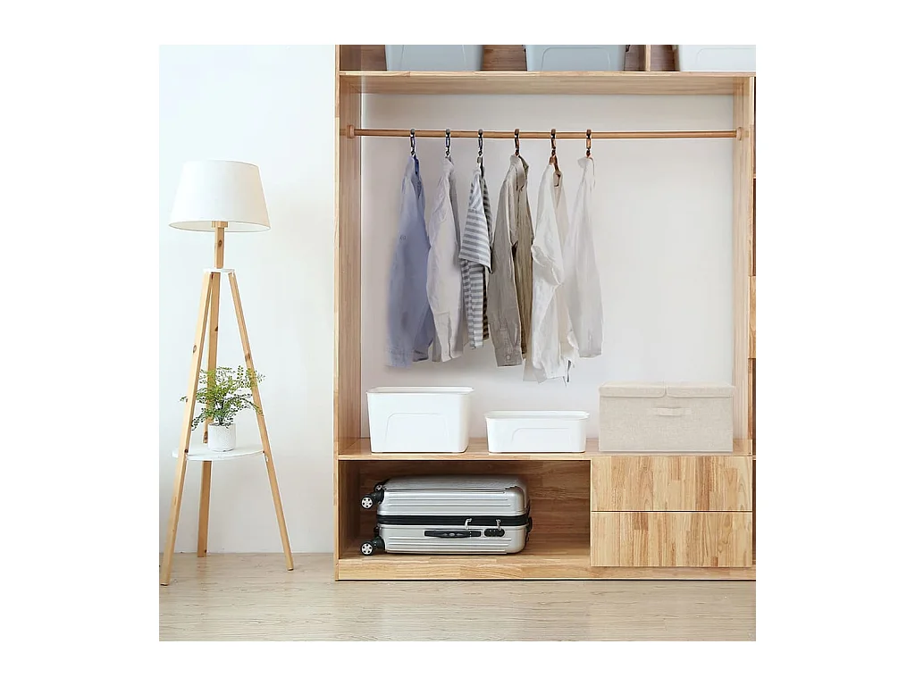 Aufbewahrungsbox Stoff 50x30x25 cm Creme