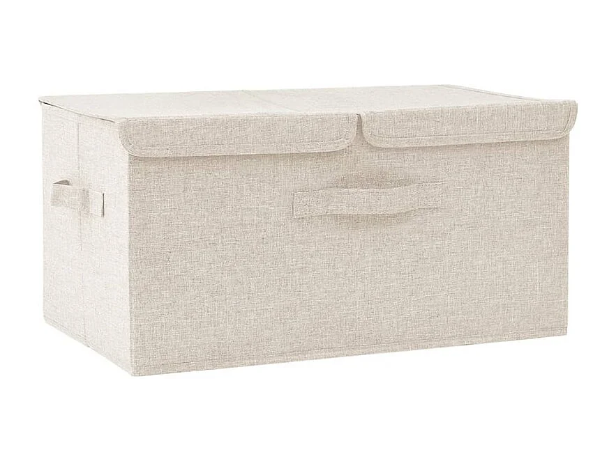 Aufbewahrungsbox Stoff 50x30x25 cm Creme