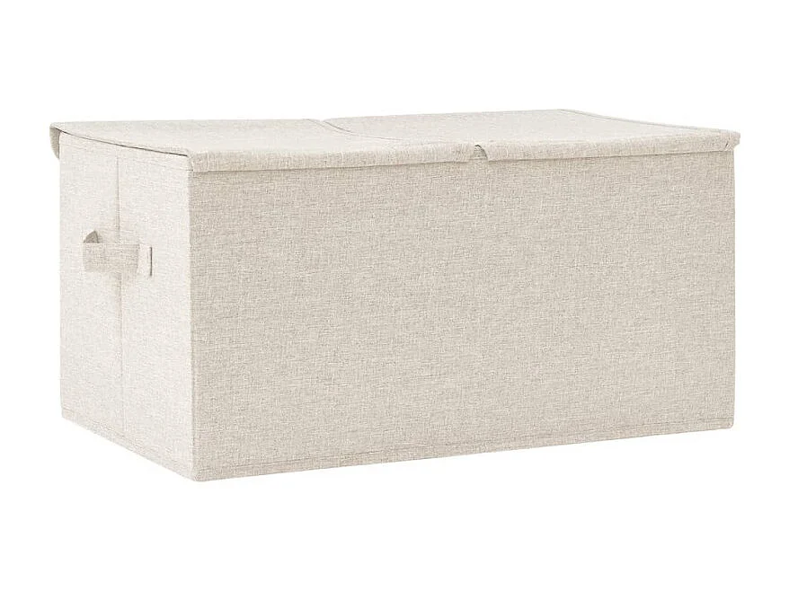 Aufbewahrungsbox Stoff 50x30x25 cm Creme
