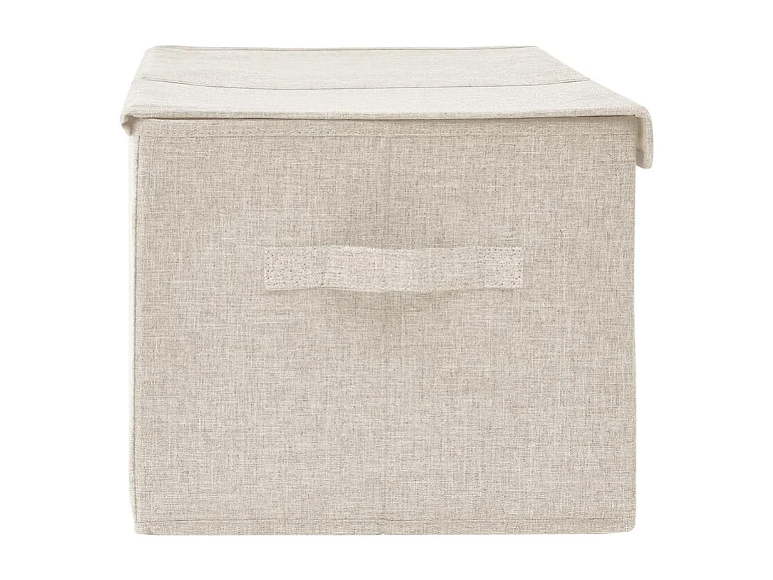 Aufbewahrungsbox Stoff 50x30x25 cm Creme